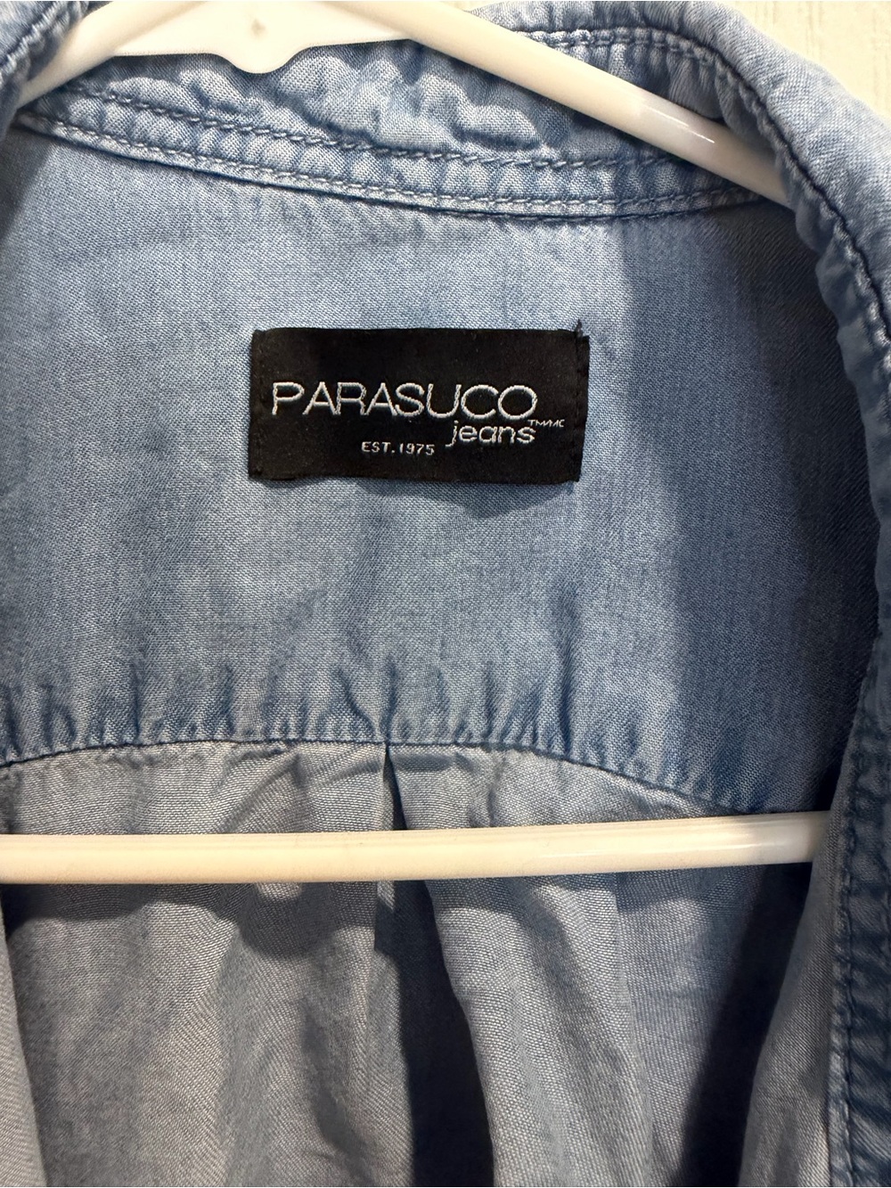 Parasuco Light Blue Denim Tie-Front Jacket - Picture 2 of 4